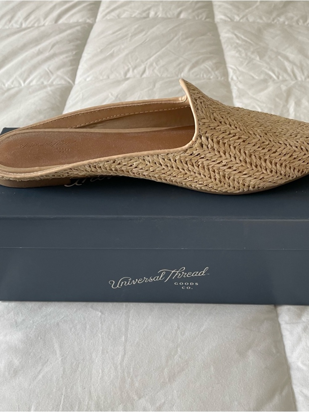 Universal Thread Woven Natural-Tone Slip-On Flats - Picture 5 of 11